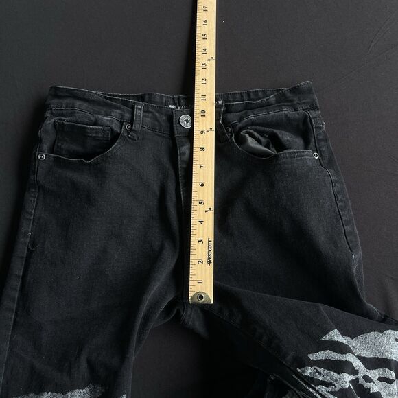 Waimea Jeans Mens 32x32 Black Skinny Fit Silver Branch Unique - Picture 10 of 12